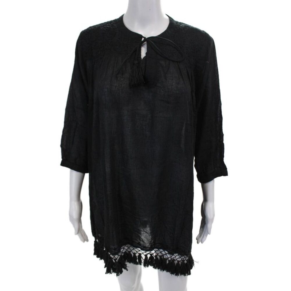 Roller Rabbit Womens Lucknow Serafina Tunic - Black Size S